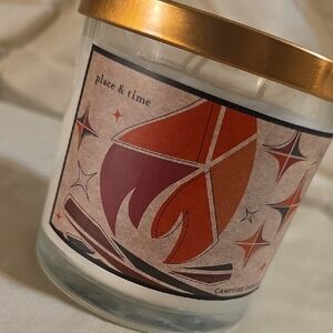 Place & Time Campfire Scented Candle with Gold Lid
